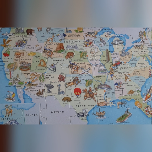 THE FUN WORLD ATLAS * 5 Fun Puzzle Maps - Picture 5 of 8